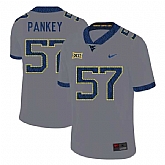 West Virginia Mountaineers 57 Adam Pankey Gray College Football Jersey Dzhi,baseball caps,new era cap wholesale,wholesale hats